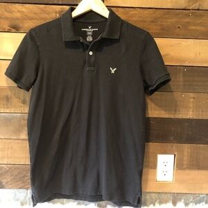 American Eagle Black Size S Flex Polo